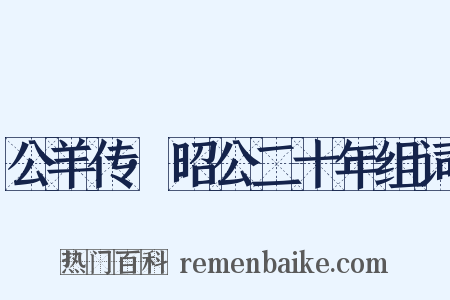 公羊传·昭公二十年组词是什么意思的图片